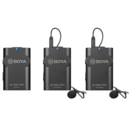 میکروفون-بی-سیم-یقه-ای-دو-قلو-هاشف-BOYA-BY-WM4-PRO-K2-Two-Person-Digital-Camera-Mount-Wireless